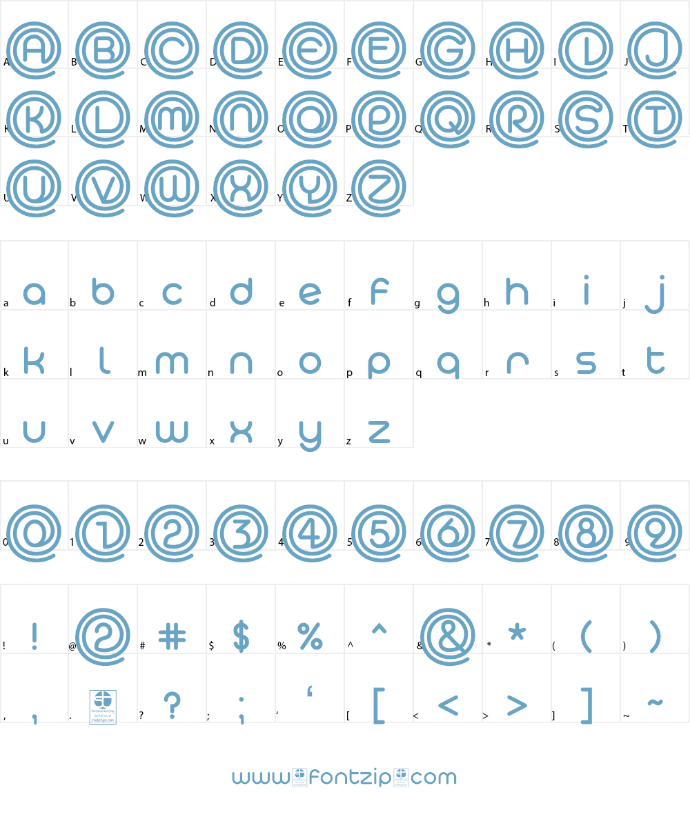 At The Midday Demo Font Character